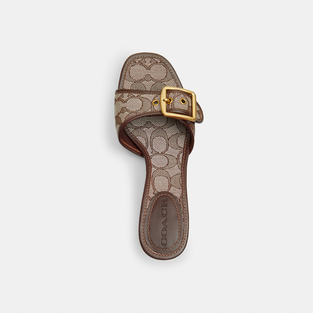 Coach Margot Sandal In Signature Jacquard